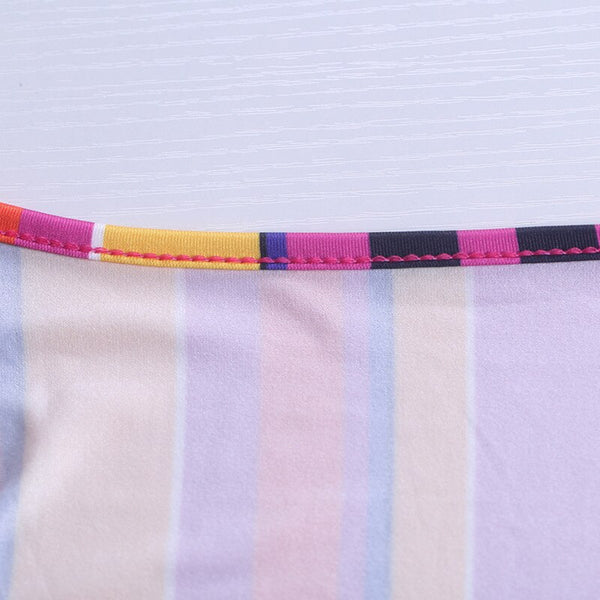 Striped Deep V-Neck Long Sleeve Sheath Wrap Retro Dresses