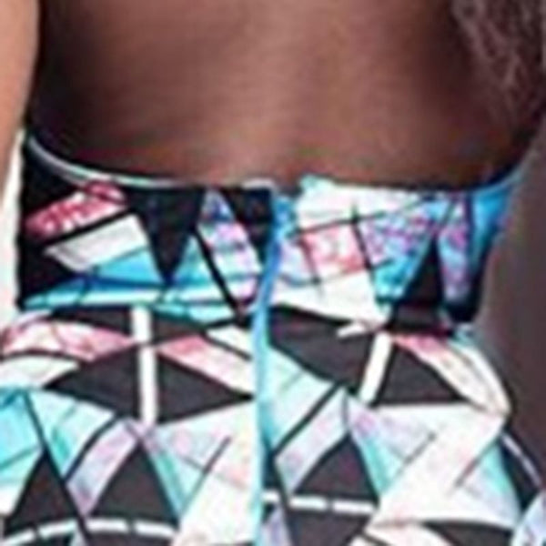 Plaid Print Backless Floor-Length Sleeveless Maxi Dress