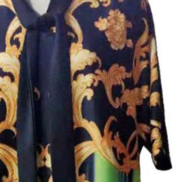 Geometric V-Neck Batwing Sleeve Tribal Printed Women's Maxi Dress