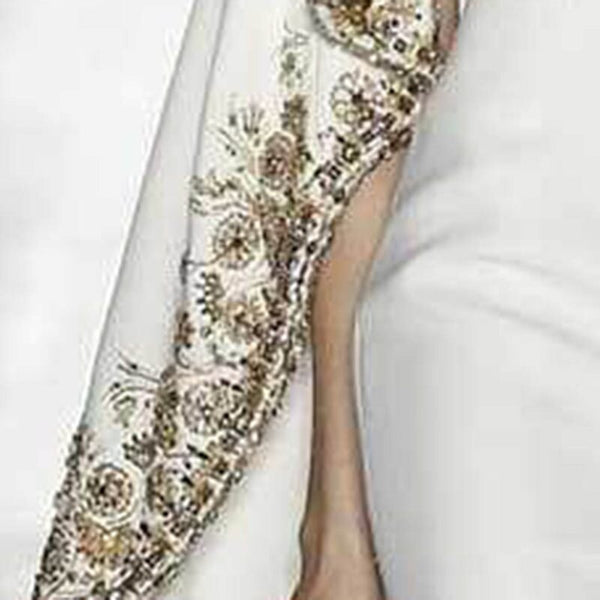 Embroidery Lace One Shoulder Bodycon Ruffles Party Maxi Dress