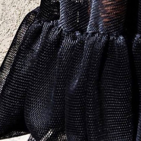 V-Neck Lantern Sleeve High Waist Floor-Length Women's Maxi Dress