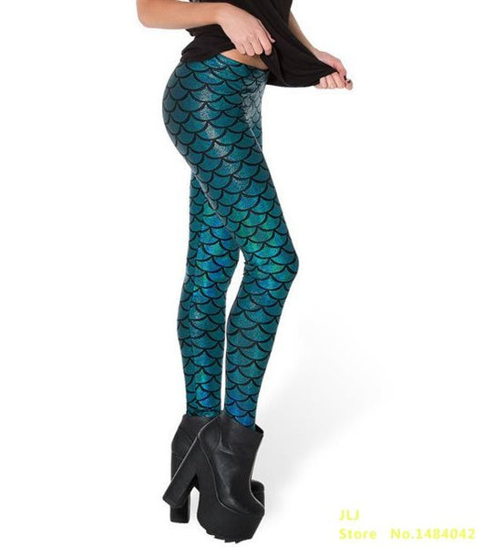 Black Milk Digital Print Mermaid Fish Scale Legging