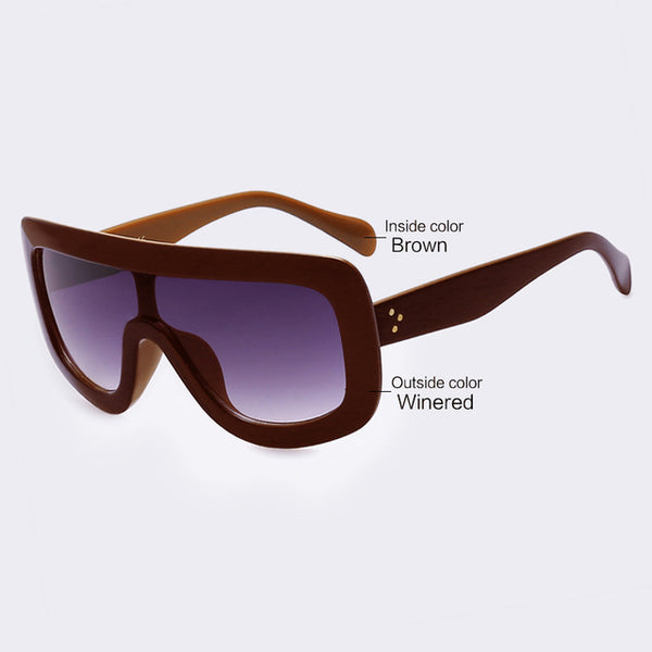 Newest Unique Square Vintage Big Frame Sun Glasses