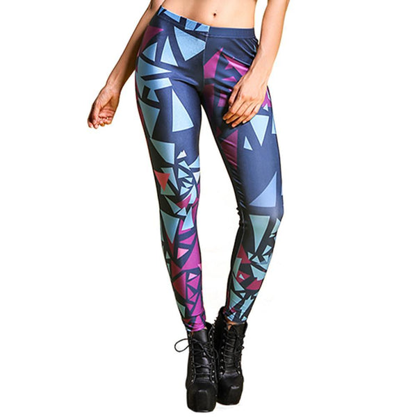 Sexy Black Blue and Purple Printed legging