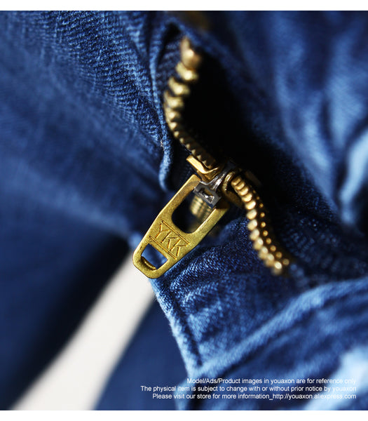 Ultra Stretchy Blue Tassel Ripped Denim Jeans & Pants