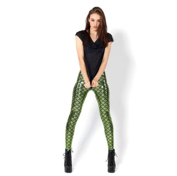 Black Milk Digital Print Mermaid Fish Scale Legging