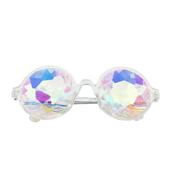 Retro Round Kaleidoscope Sunglasses Men Women Designer Eyewear