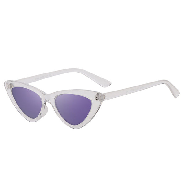 Retro Cat Eyes Mirror Gradient Lens Eyewear