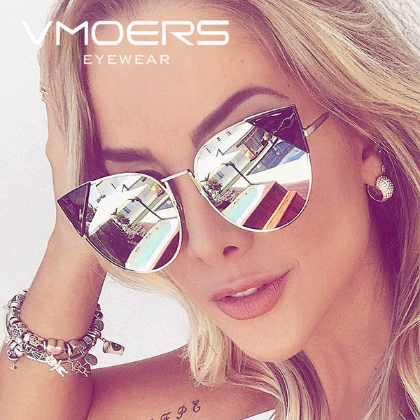 Pink Mirror Luxury Cat Eye Sunglasses