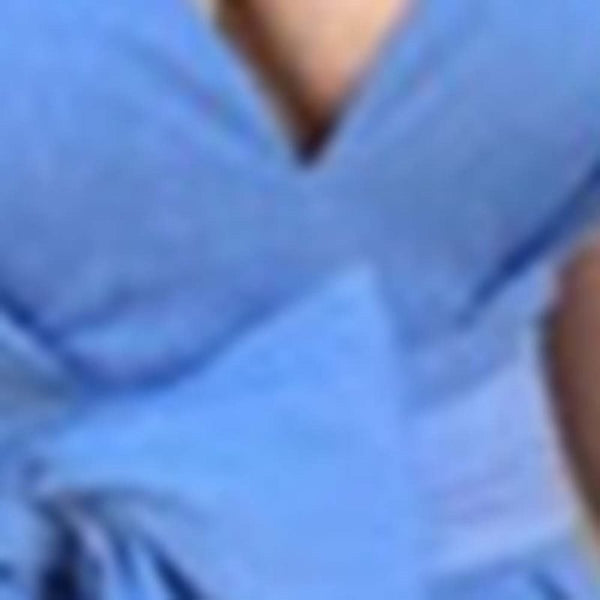 Sleeveless Denim Jeans Deep V Neck Cocktail Mini Dress